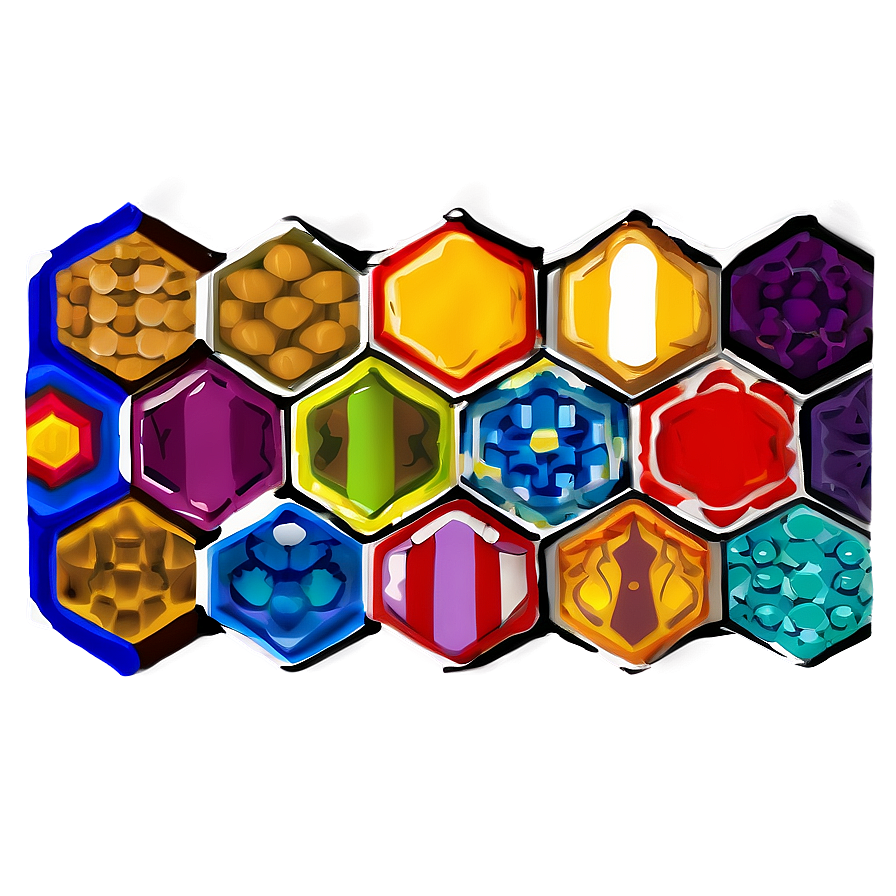 Colorful Hexagon Tile Pattern Png 73 PNG