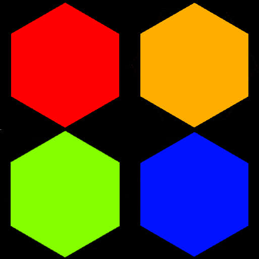 Colorful Hexagons Graphic PNG