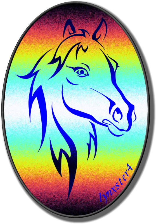 Colorful Horse Profile Artwork PNG