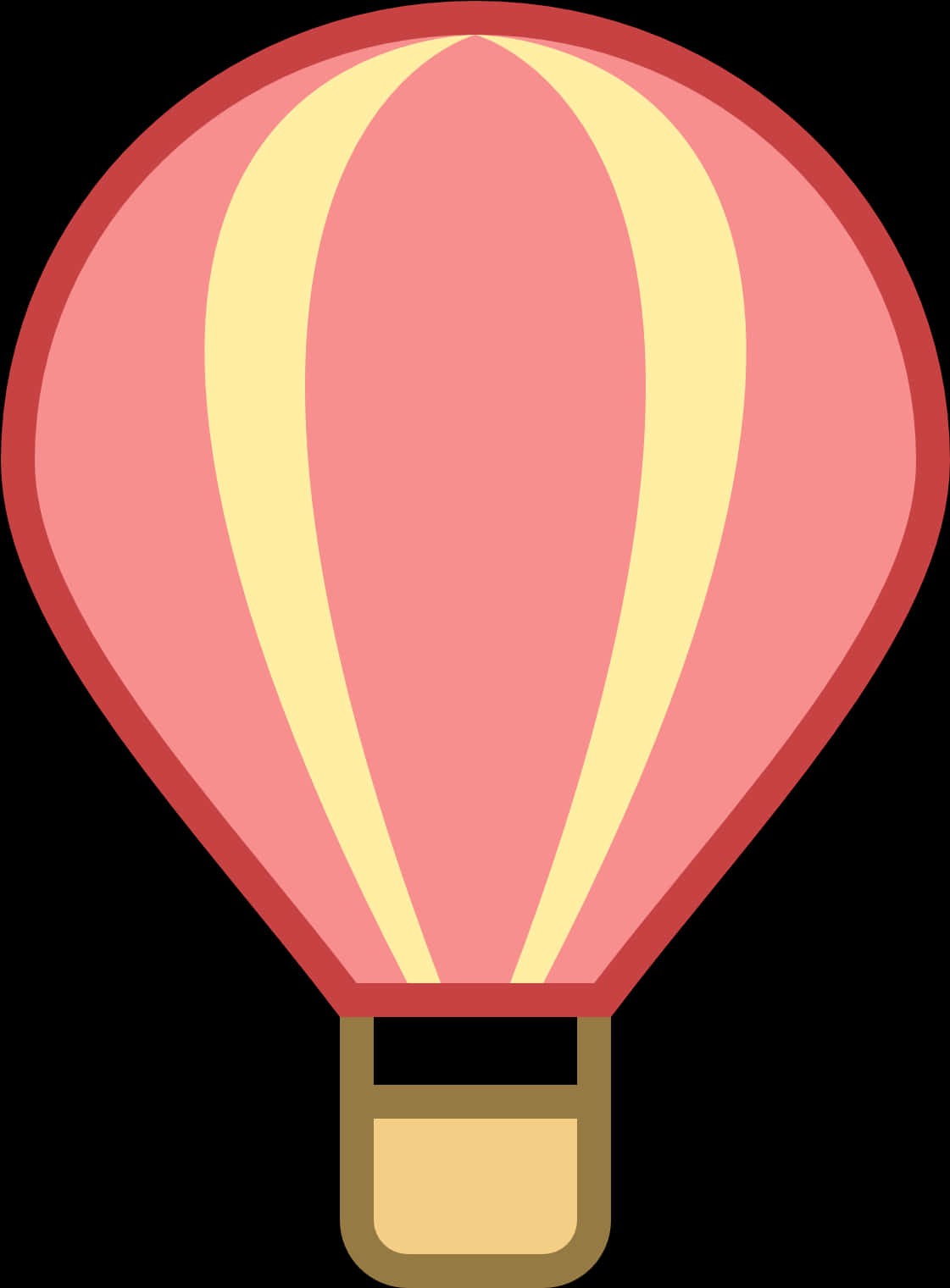 Colorful Hot Air Balloon Illustration PNG