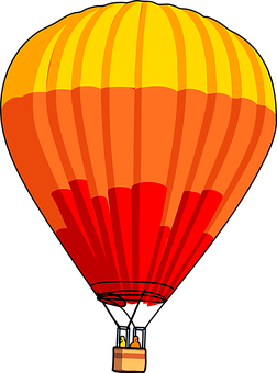 Colorful Hot Air Balloon Illustration PNG