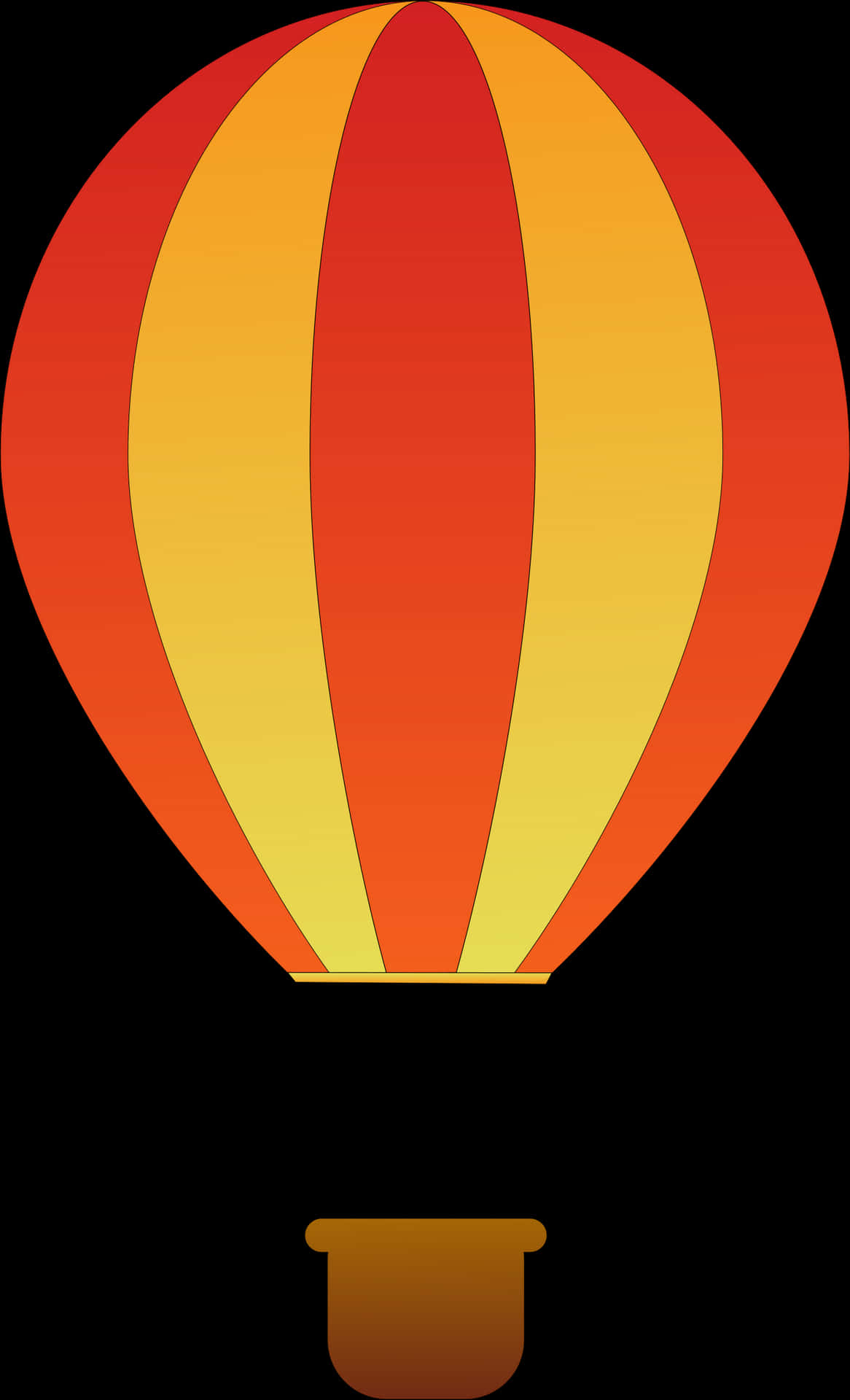 Colorful Hot Air Balloon Illustration PNG