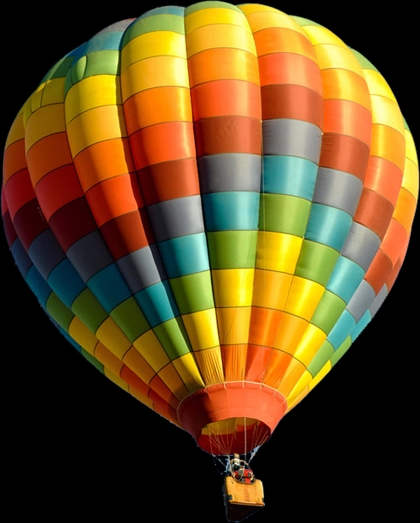 Colorful Hot Air Balloon Transparent Background PNG