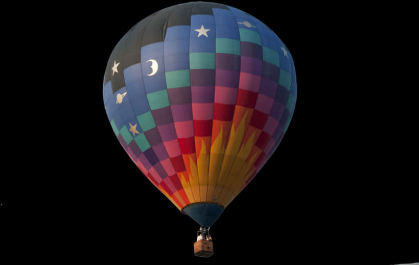 Colorful Hot Air Balloon Transparent Background PNG