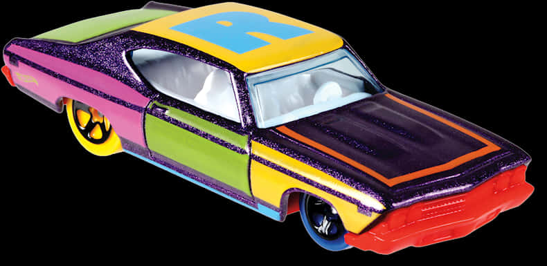 Colorful Hot Wheels Classic Car Toy PNG