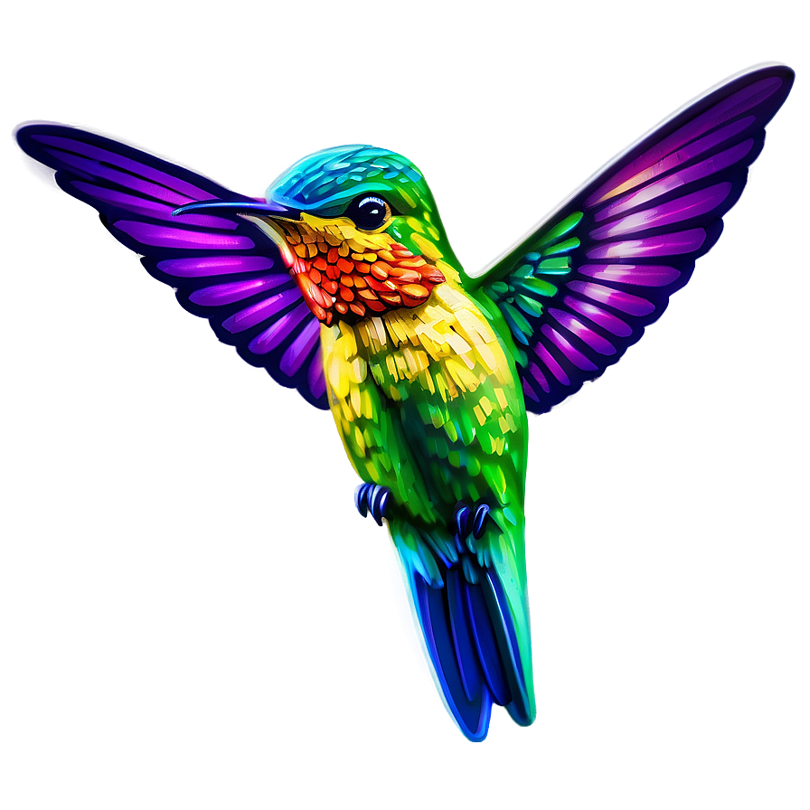 Download Colorful Hummingbird Png 46 | Wallpapers.com