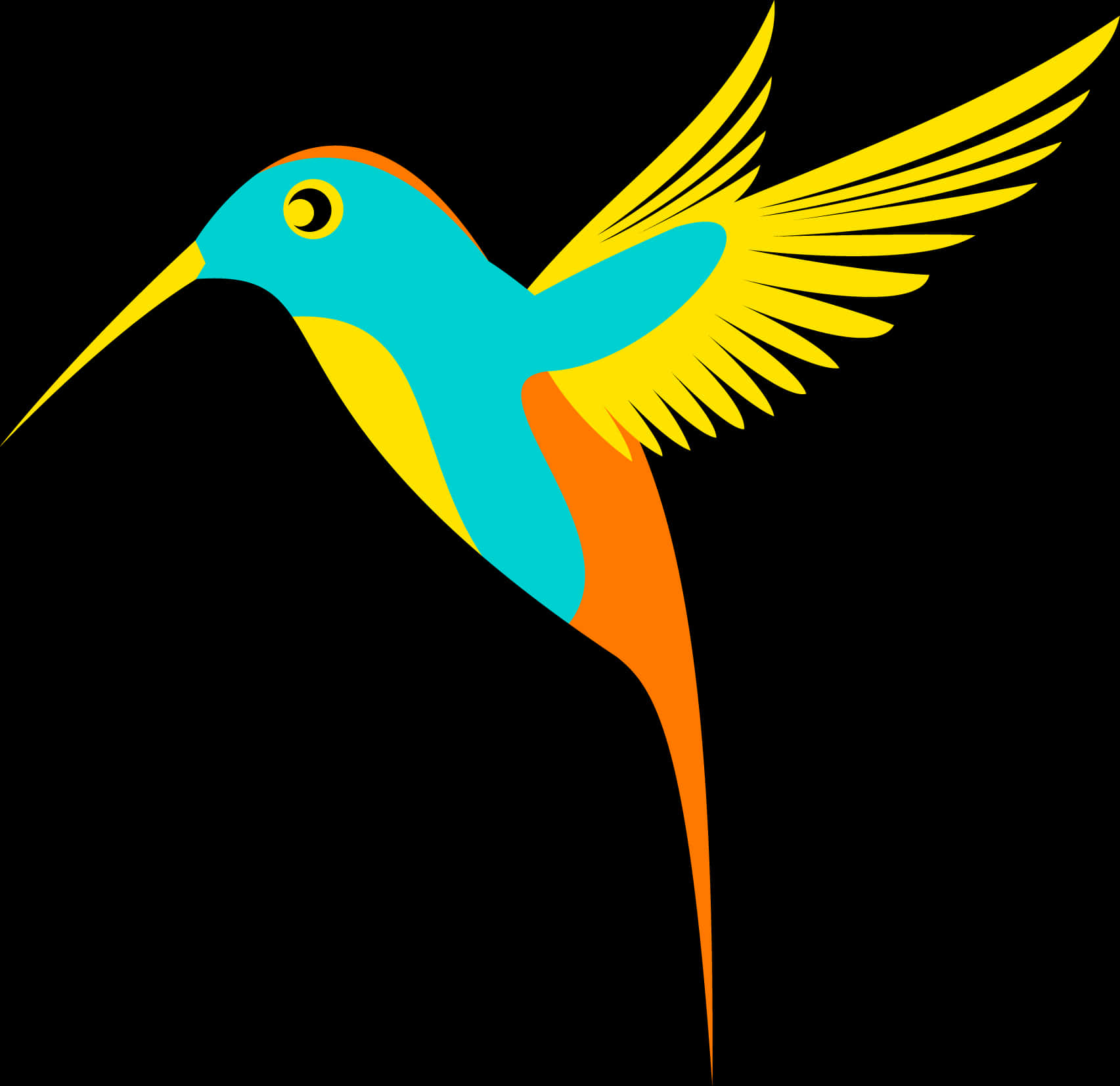 Colorful Hummingbird Vector Art PNG