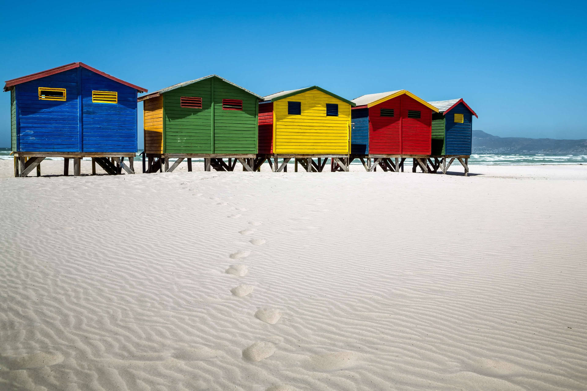 Cabañascoloridas En Ciudad Del Cabo Fondo de pantalla
