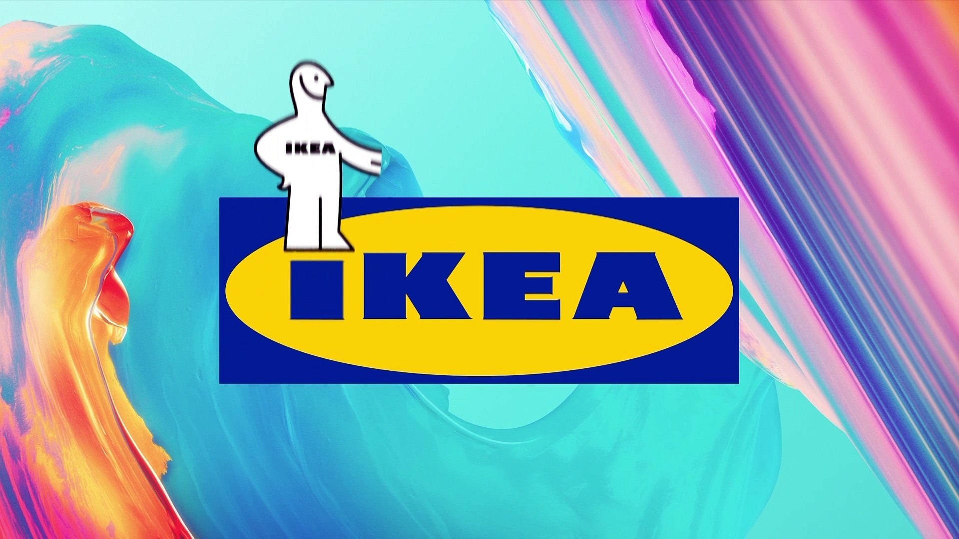 Colorful Ikea Logo Wallpaper