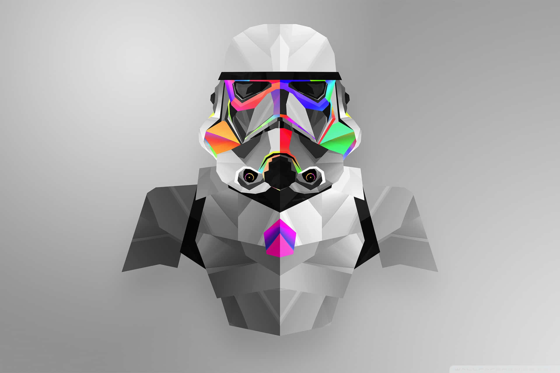 Färggladimperial Stormtrooper-hjälm Wallpaper