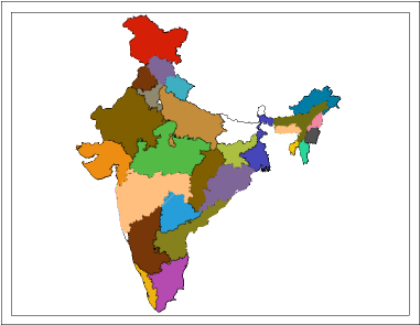 Download Colorful India Political Map | Wallpapers.com