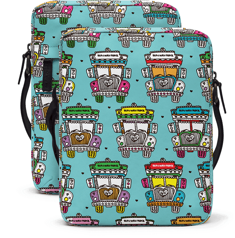 Colorful Indian Truck Art Pattern Bag PNG