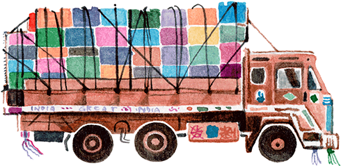 Colorful Indian Truck Art PNG
