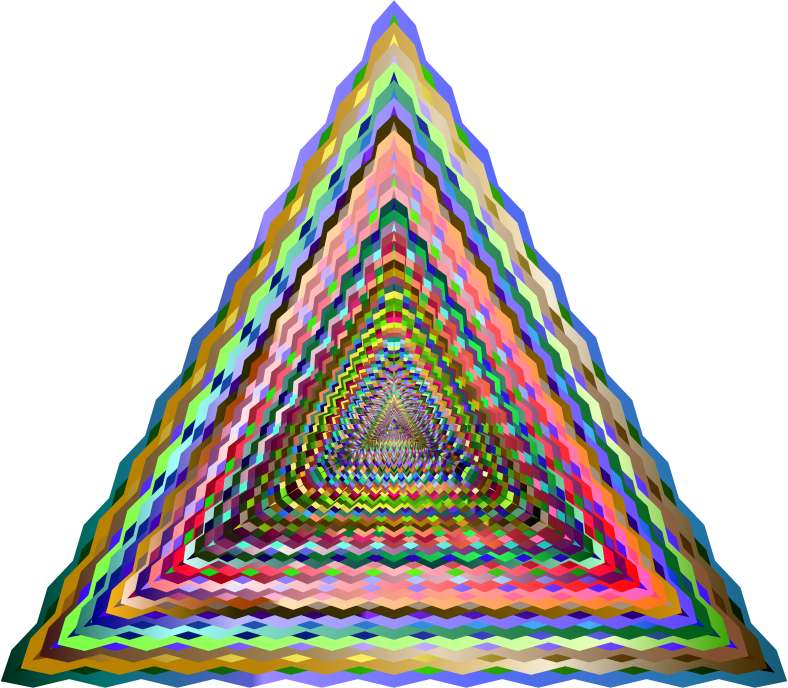 Colorful Infinite Triangle Pattern PNG