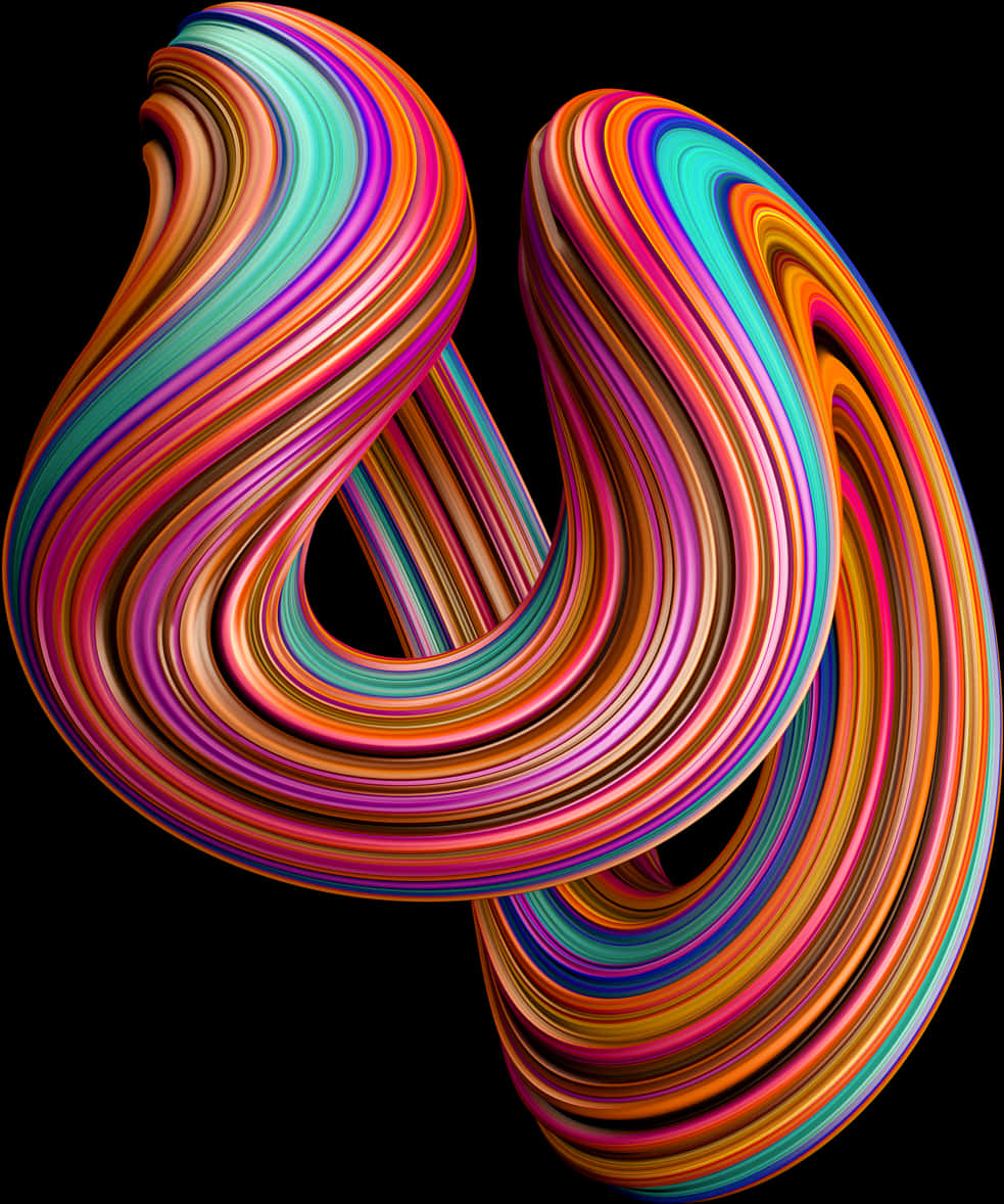 Colorful Infinity Loop Abstract PNG