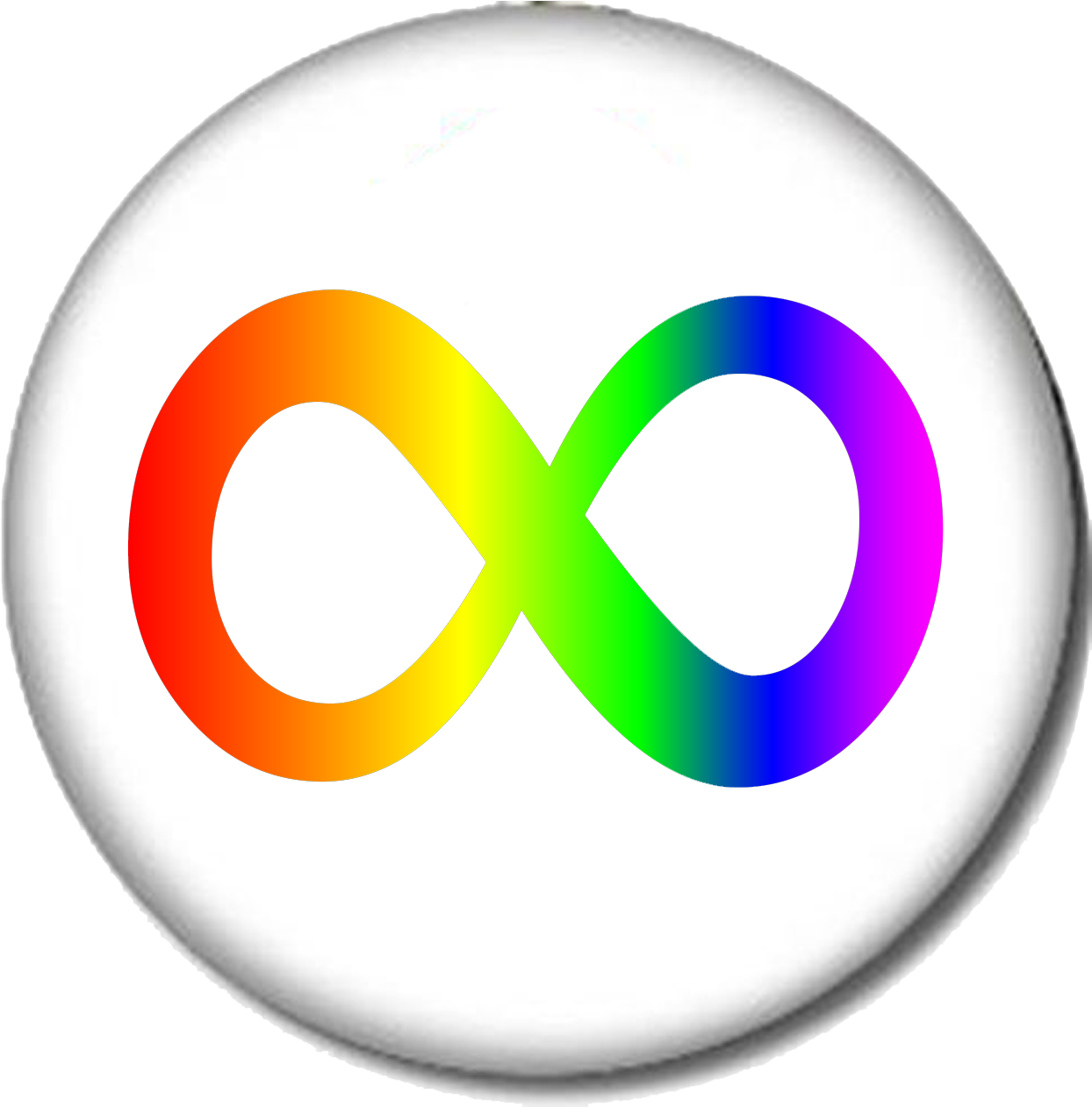 Colorful Infinity Symbol Button PNG