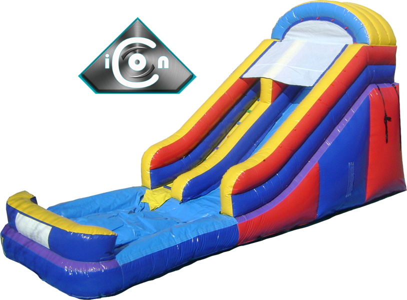 Colorful Inflatable Water Slide PNG