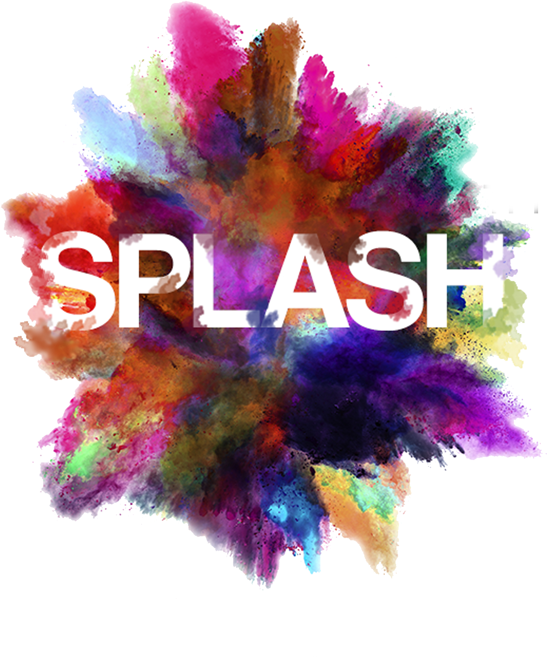 Colorful Ink Splash Graphic PNG