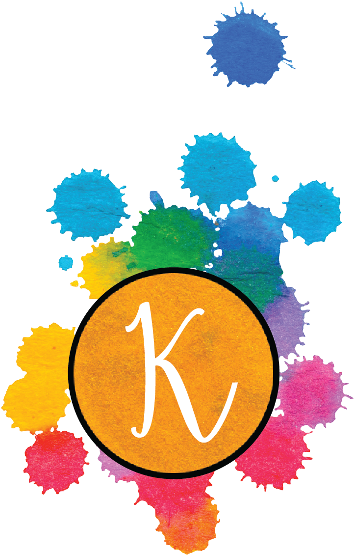 Colorful Ink Splatter Logo K PNG