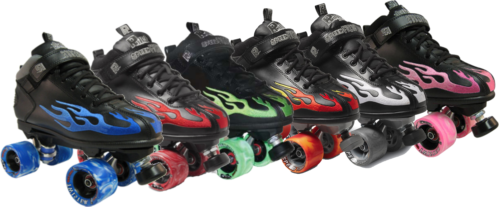 Colorful Inline Skates Array PNG