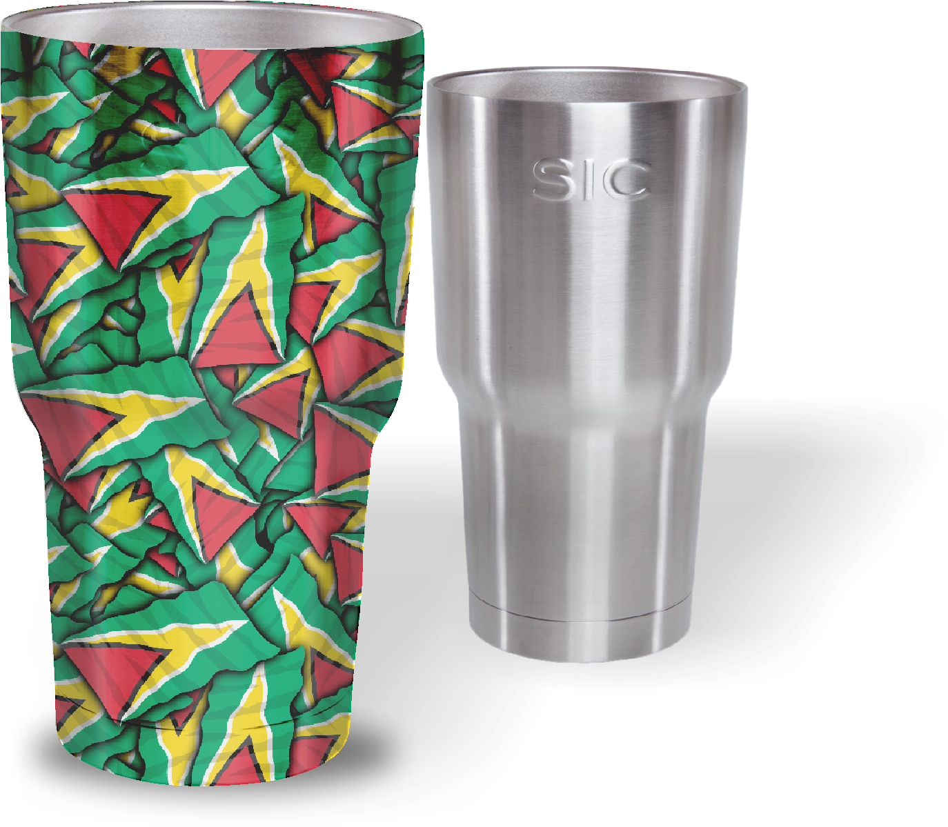 Colorful Insulated Tumblerand Stainless Steel Cup PNG