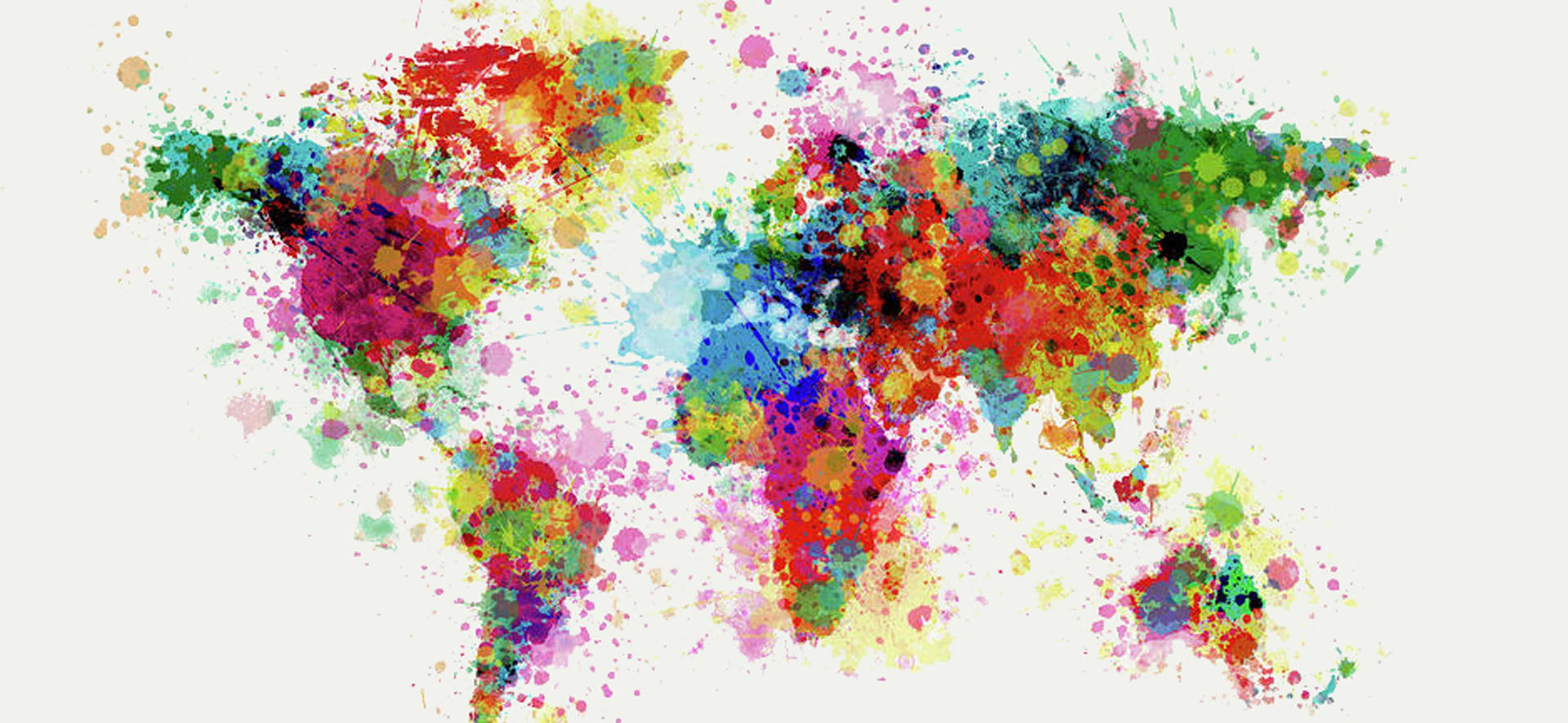 Colorful International Map Wallpaper