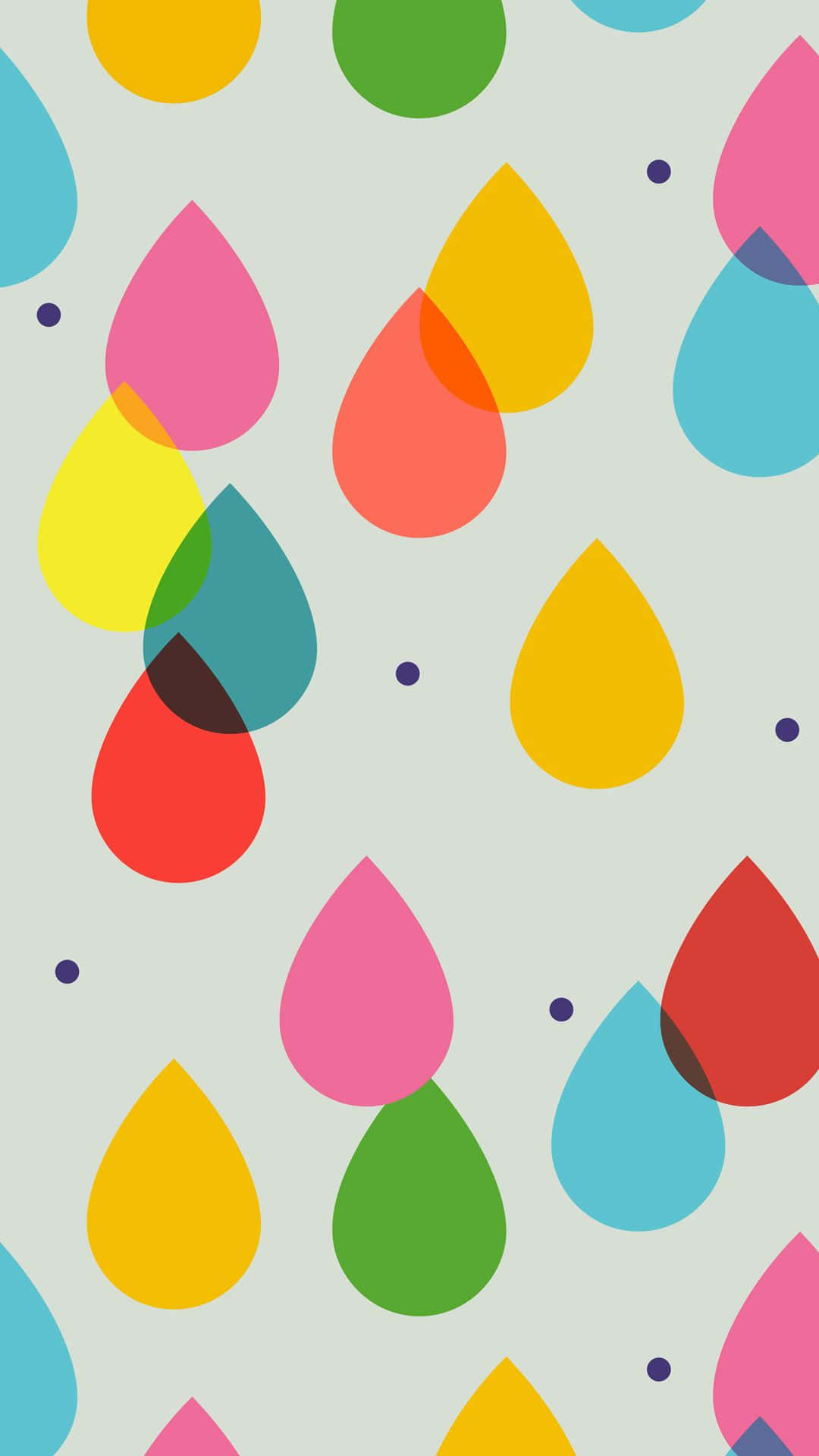 Colorful Iphone Water Drops Art Wallpaper