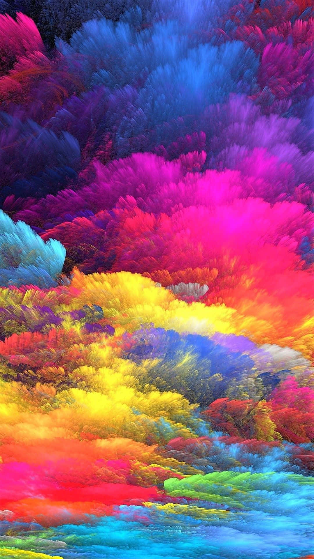 Colorful Iphone Smoke Burst Wallpaper