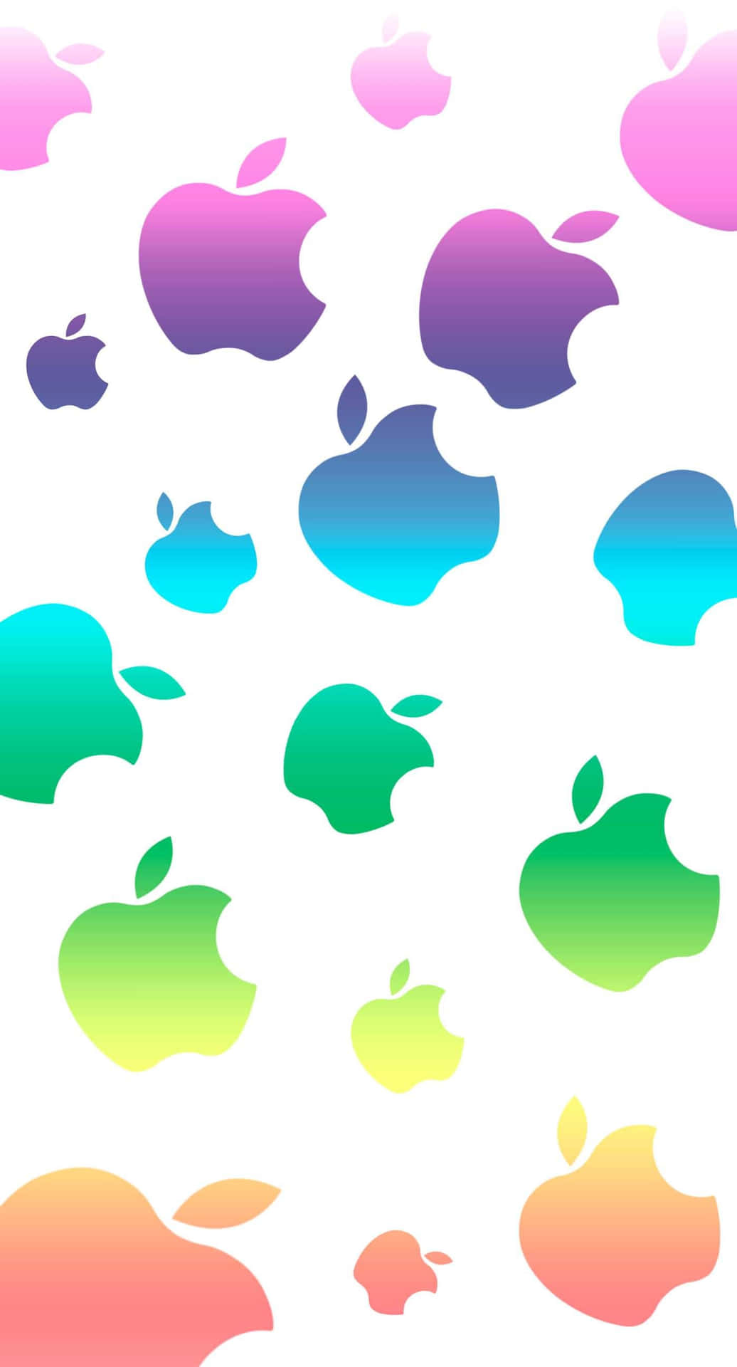 Colorful Iphone Gradient Apple Logos Wallpaper