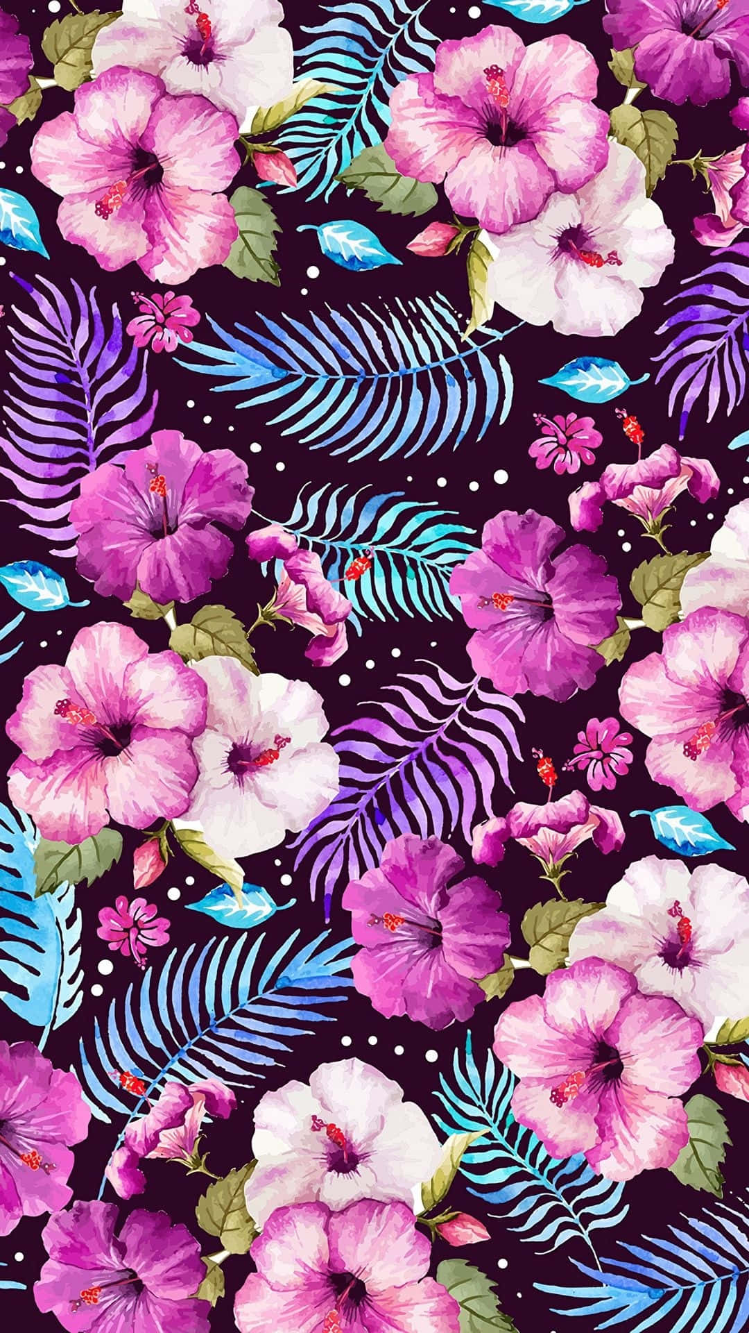 Colorful Iphone Flower Art Wallpaper