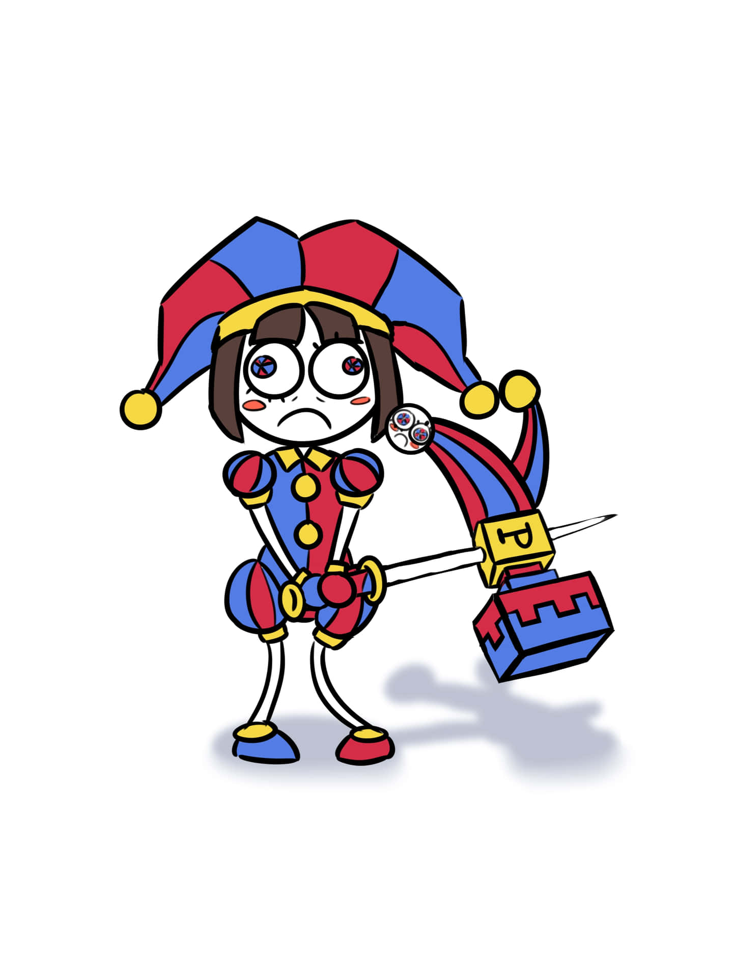 Colorful Jester Cartoon Character Wallpaper