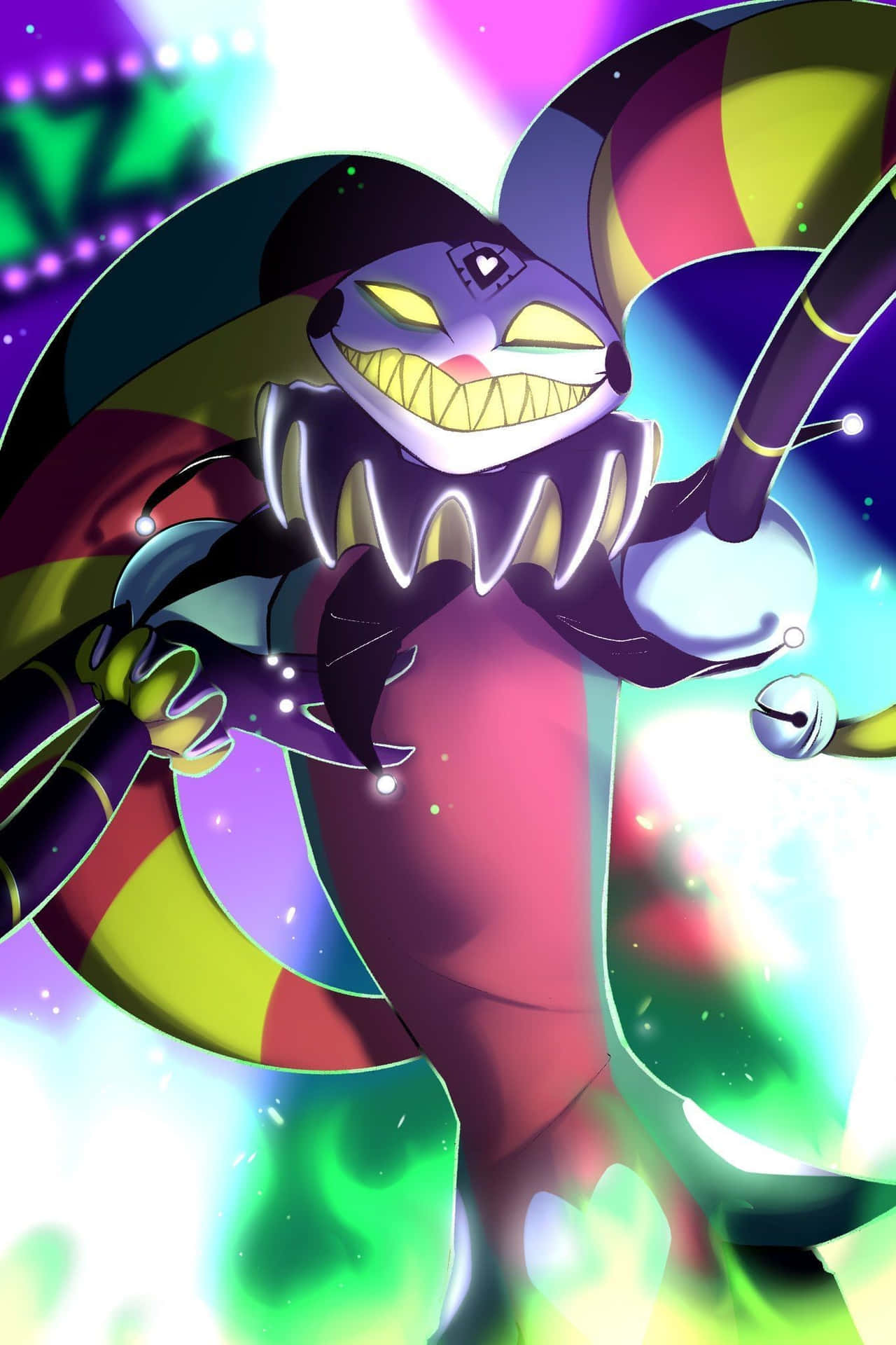 Colorful Jester Character Art Wallpaper