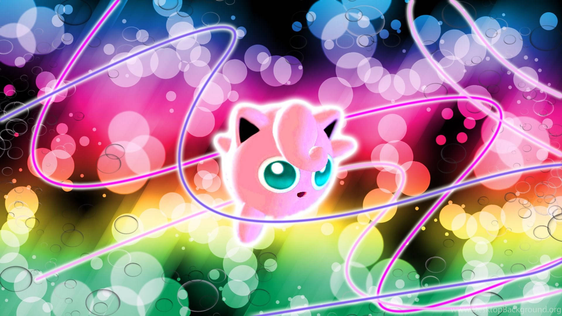 Colorful Jigglypuff Poster
