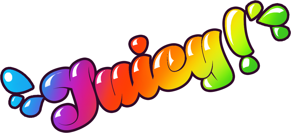 Colorful Juicy Word Art PNG