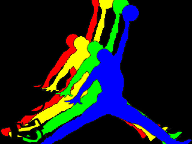 Colorful Jumpman Logo Variation PNG