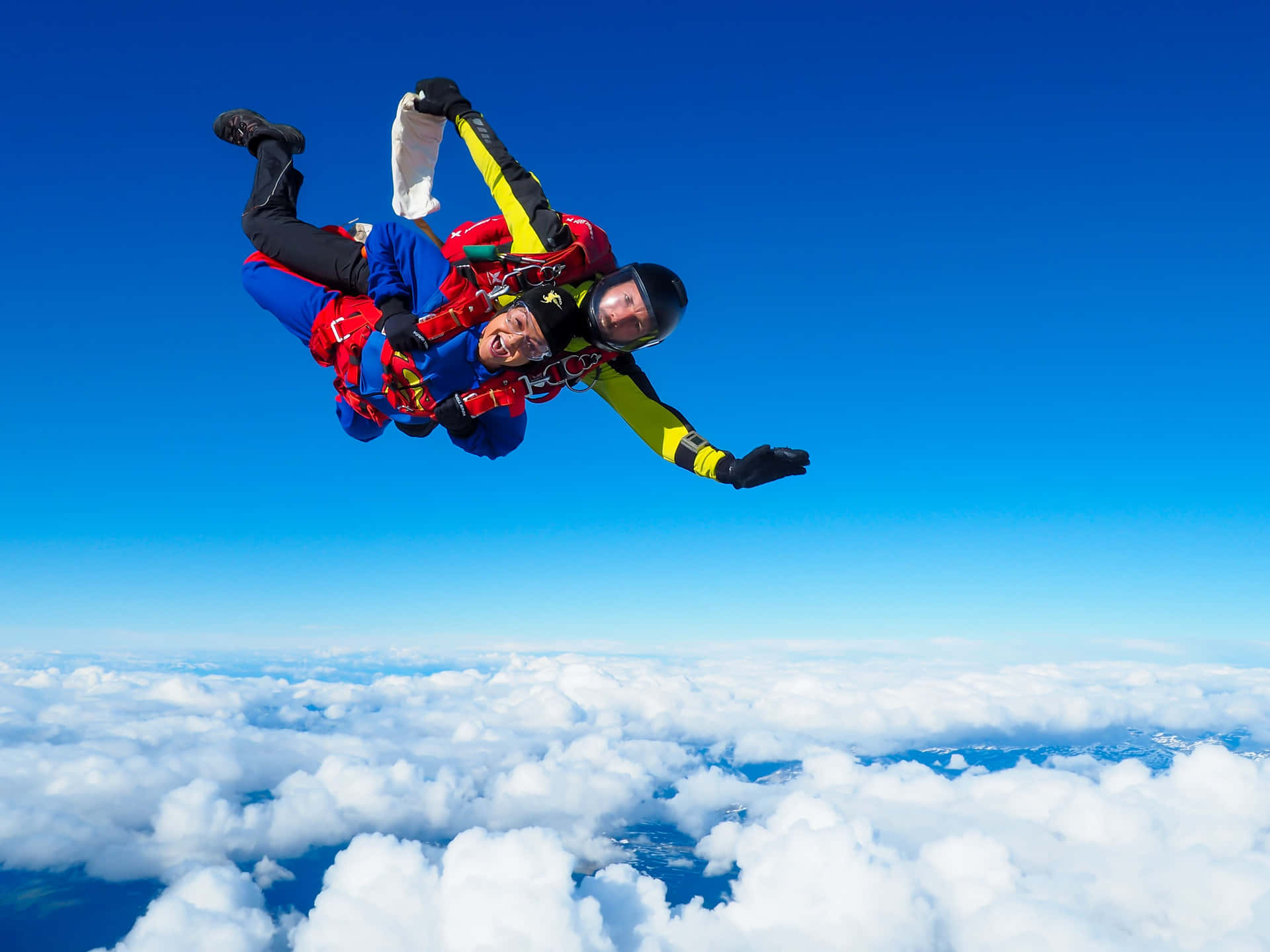 Colorful Jumpsuit Skydiving Picture
