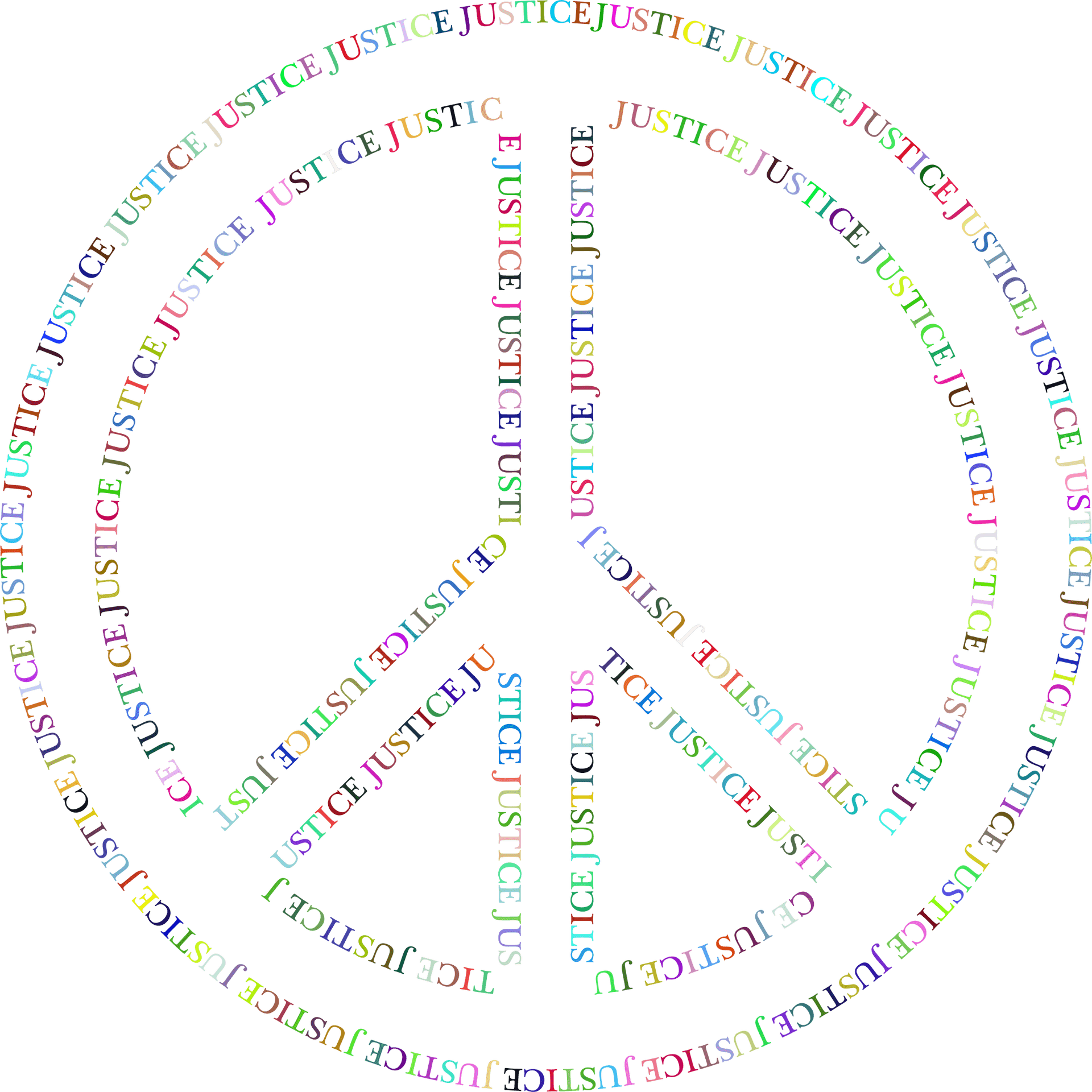 Colorful Justice Peace Symbol PNG