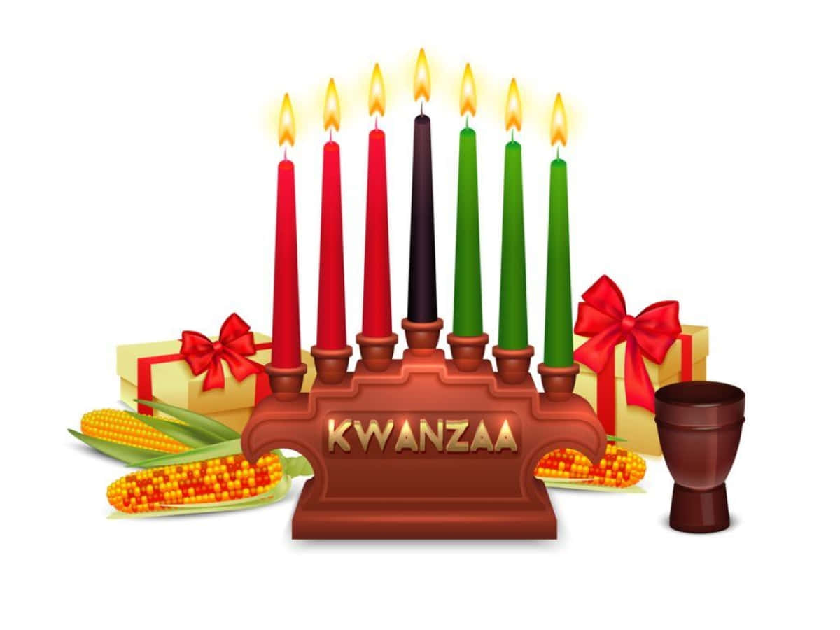 "colorful Kwanzaa Celebration With Traditional Symbols" Wallpaper