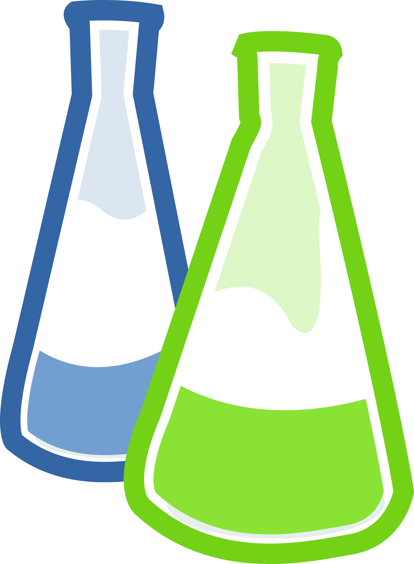 Colorful Laboratory Flasks PNG