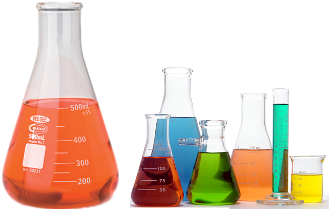 Colorful Laboratory Glassware PNG