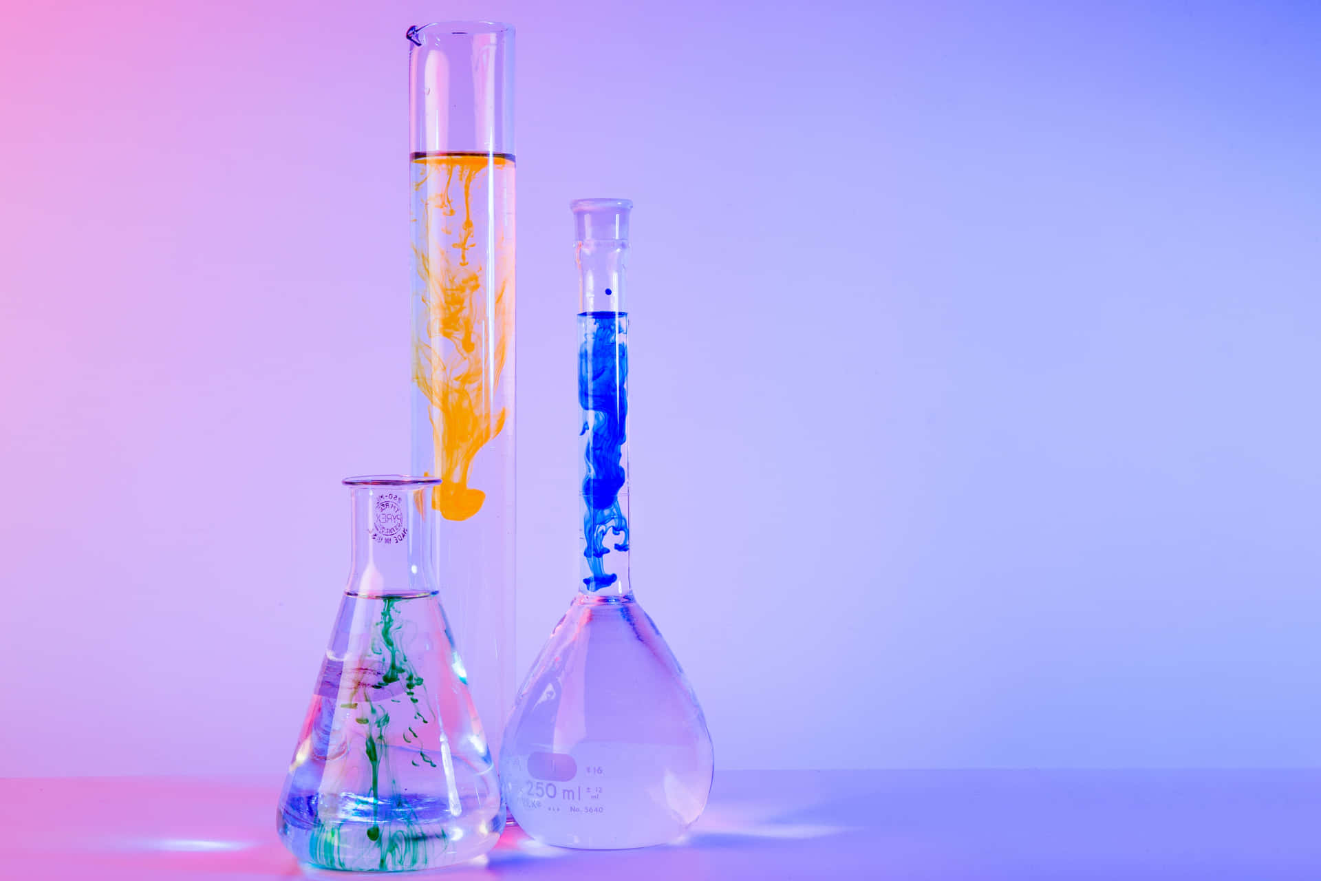 Colorful Laboratory Glassware Science Aesthetic Wallpaper