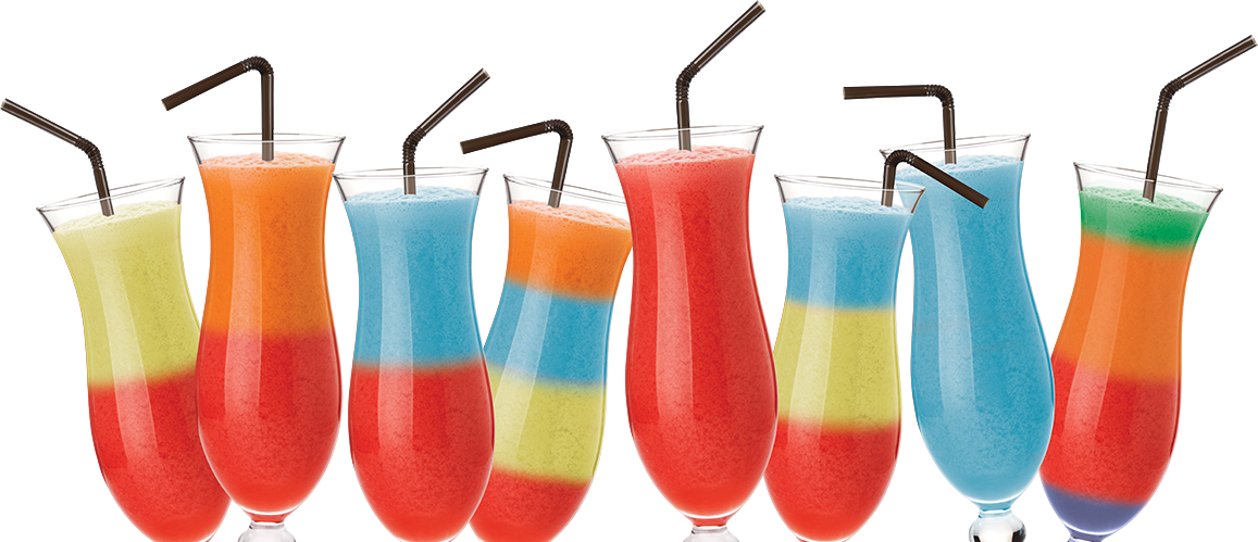 Colorful Layered Cocktails PNG