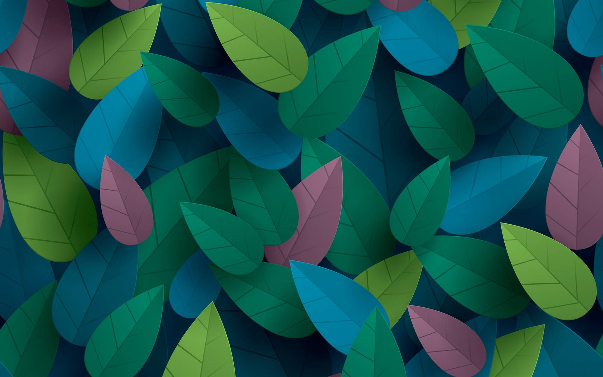 Colorful Leaves Design Wallpaper