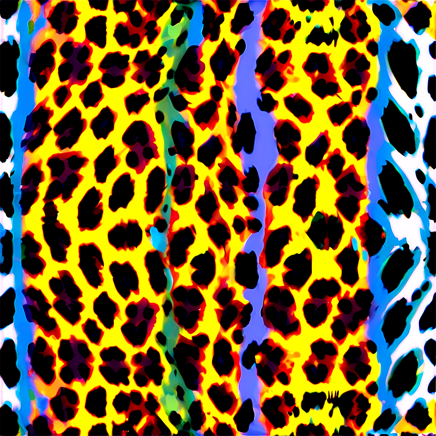 Colorful Leopard Pattern Png 64 PNG