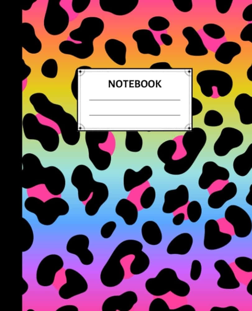 Download Colorful Leopard Print Composition Notebook Cover Wallpaper ...