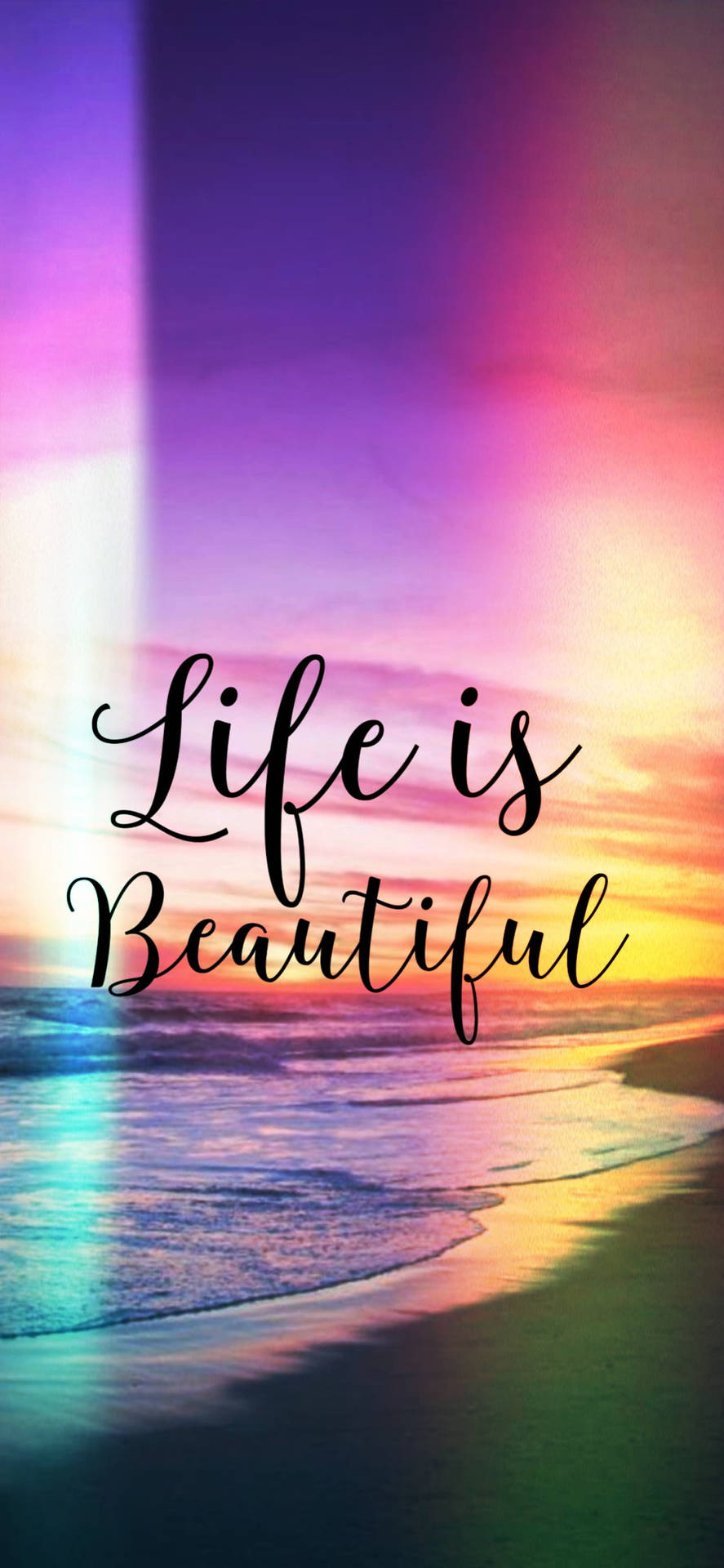 Colorful Life Quotes Background