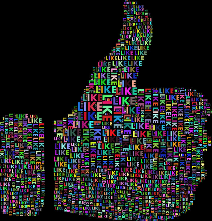 Colorful Like Button Mosaic PNG