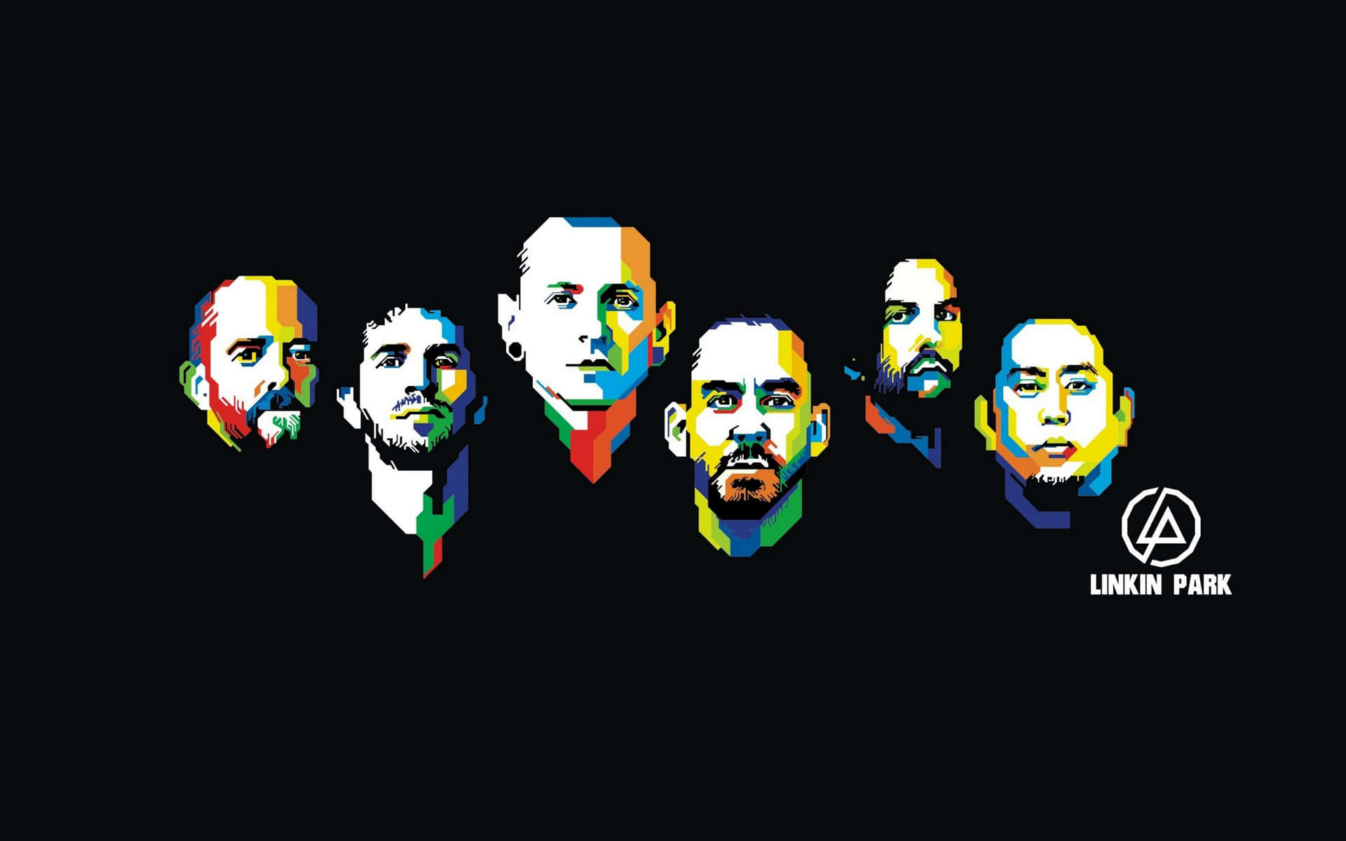 Colorful Linkin Park Portrait Wallpaper