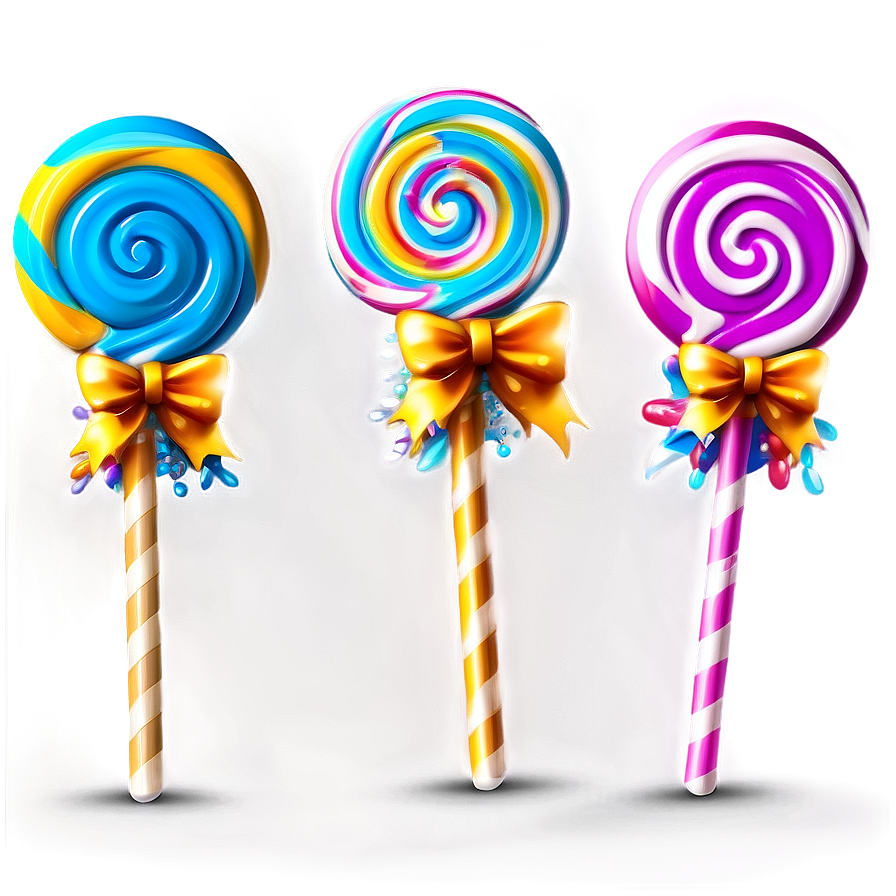 Colorful Lollipop Set Png 06262024 PNG