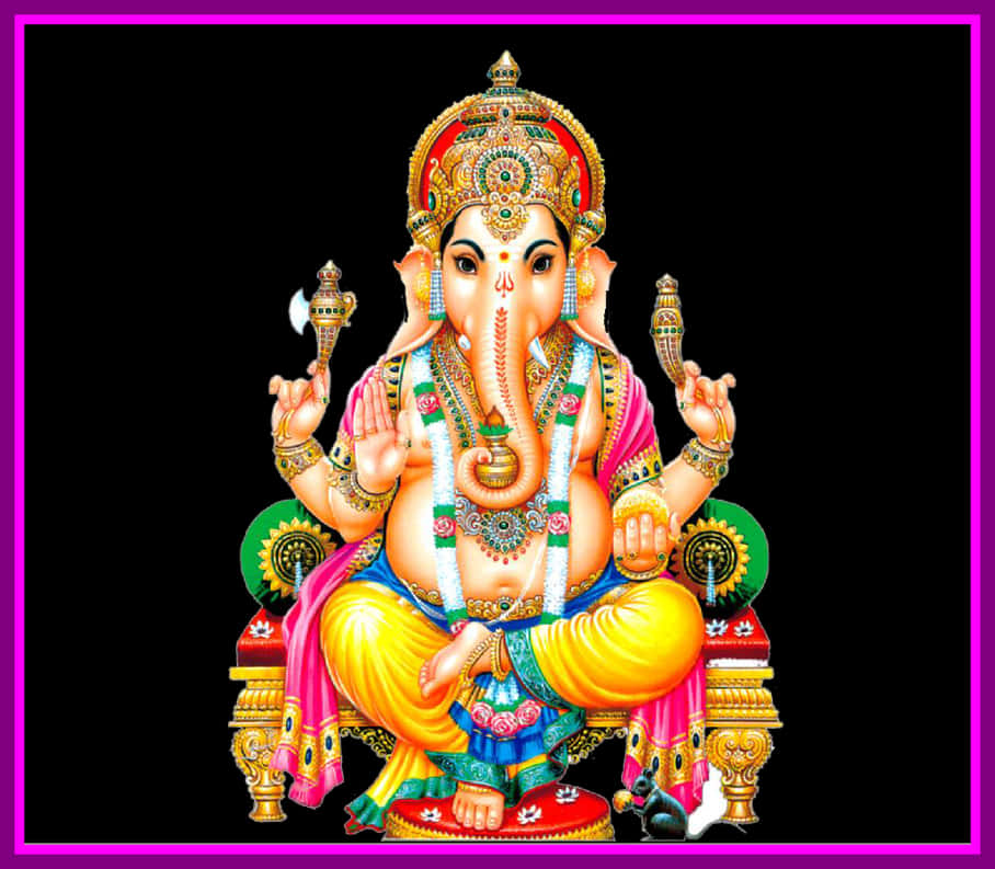 Colorful Lord Ganesh Artwork PNG